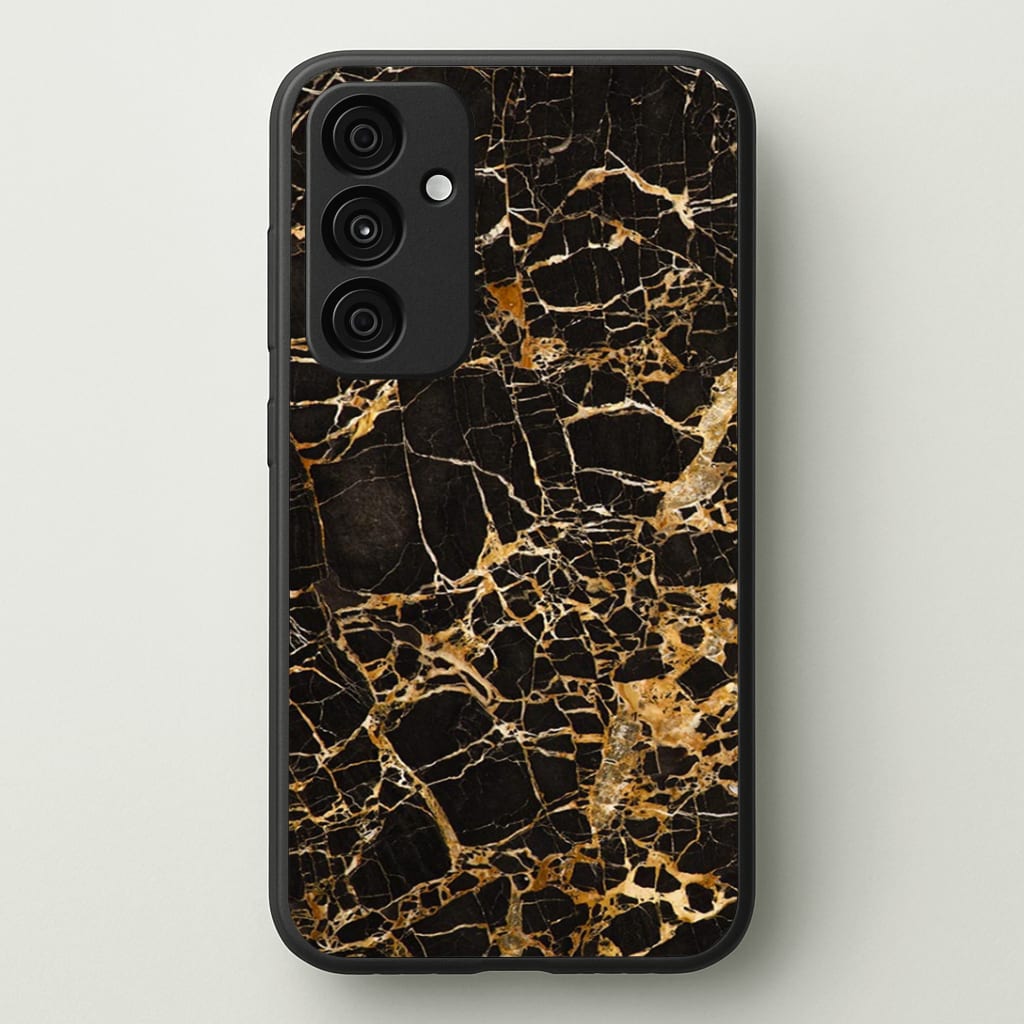 Black & Gold Marble Pattern Phone Case