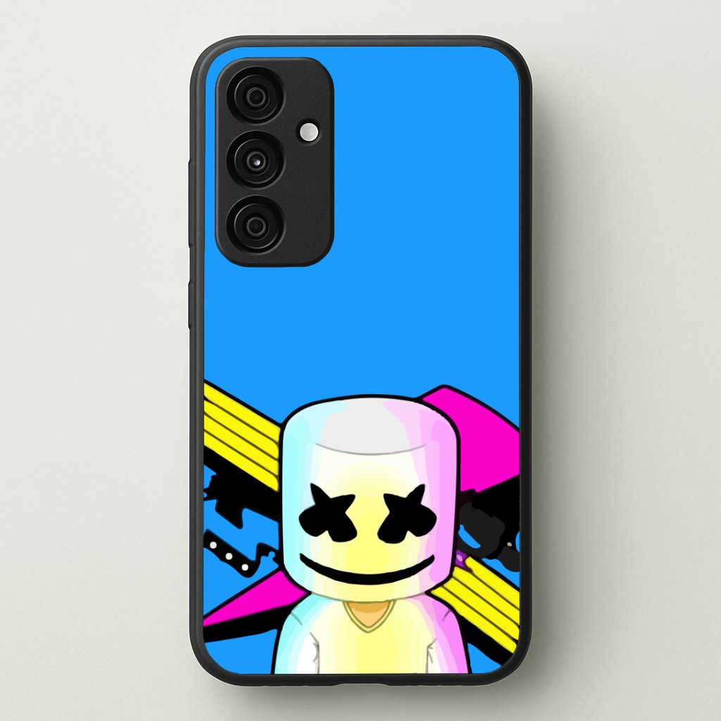 Neon Logo White Helmet DJ Phone Case