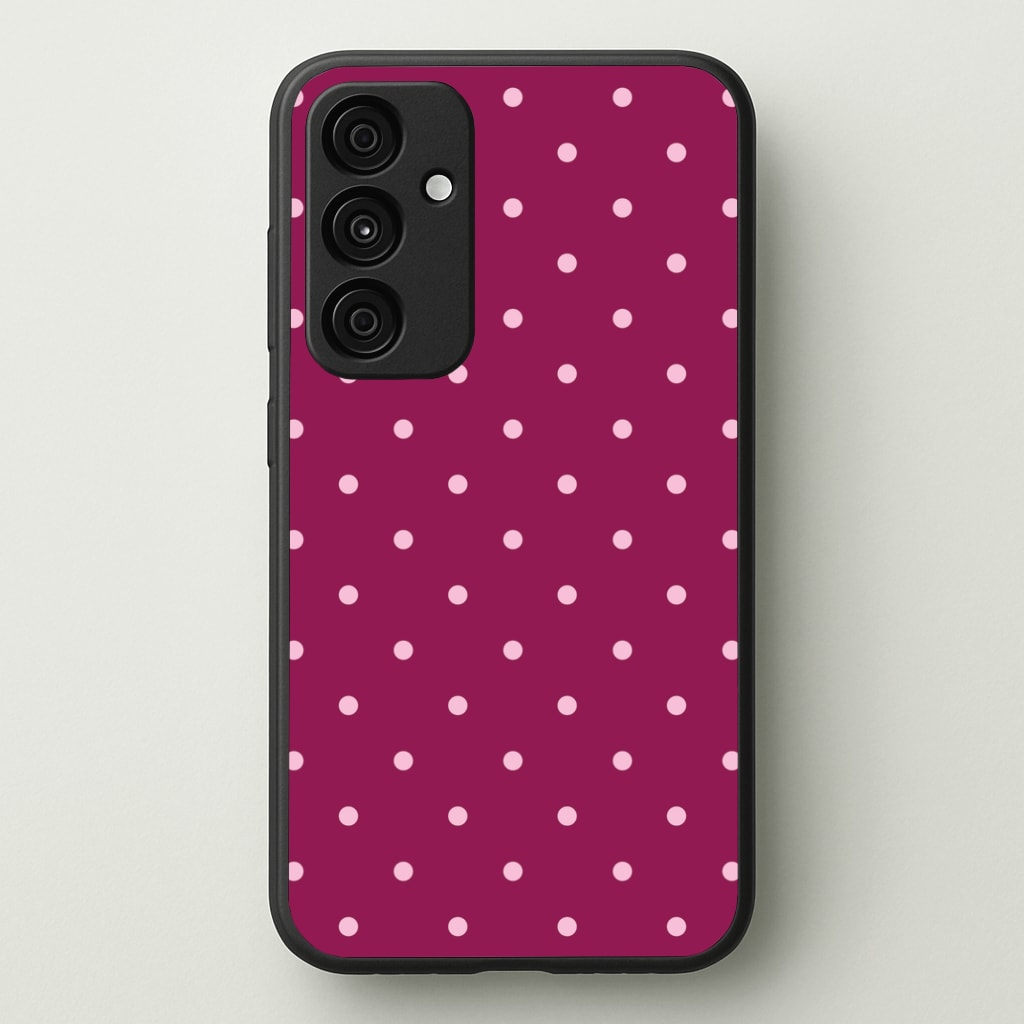 Raspberry Polka Dots Phone Case