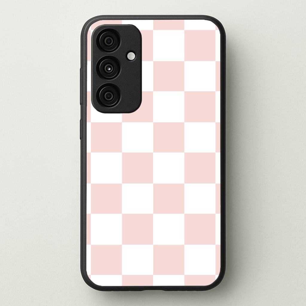 Pink And White Checkers Phone Case