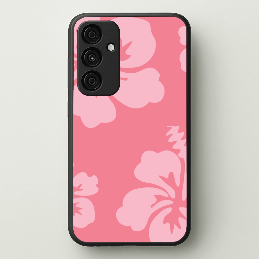 Pink Hawaiian Flowers Pattern Phone Case - Galaxy A55 / Standard
