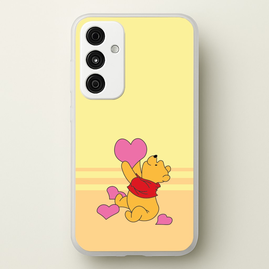 Pooh Love Heart Balloons Valentine's Phone Case