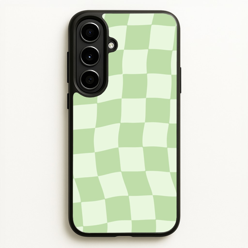 Green Checkers Phone Case