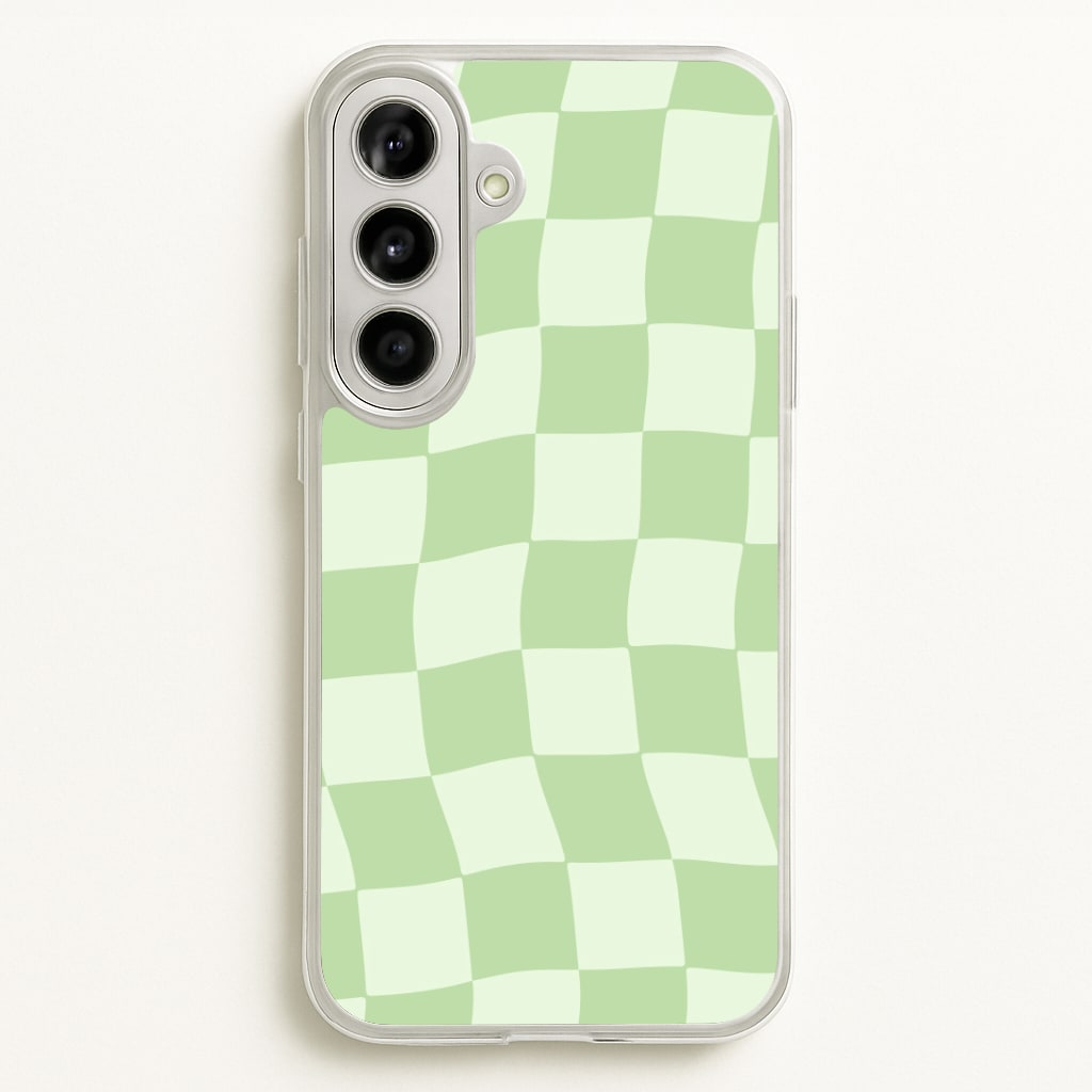 Green Checkers Phone Case