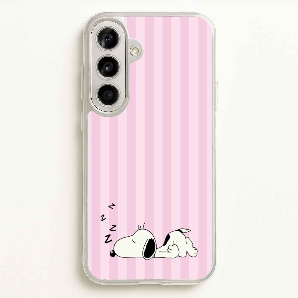 Pastel Stripes Cartoon Beagle Phone Case