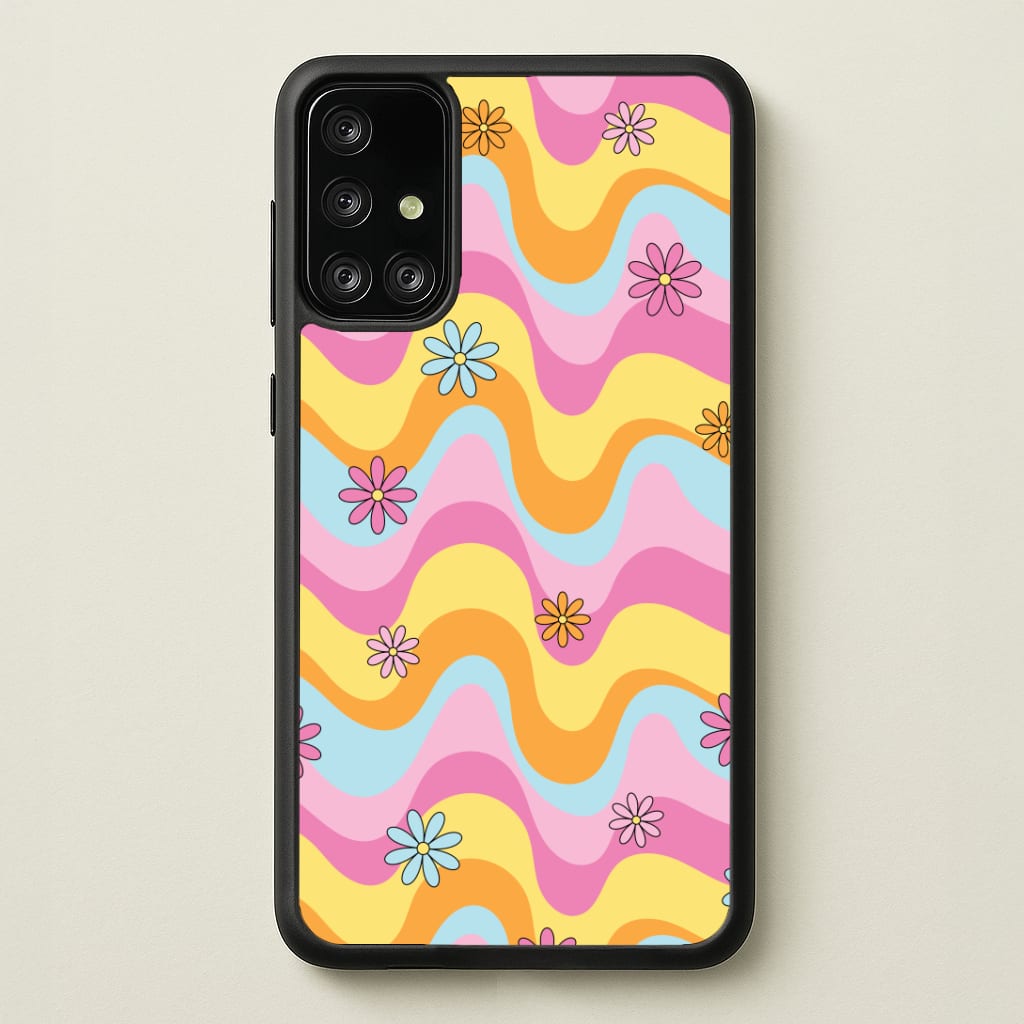 Summer Waves Retro Pattern Phone Case