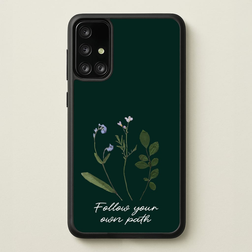 Follow Your Own Path Dark Green Phone Case