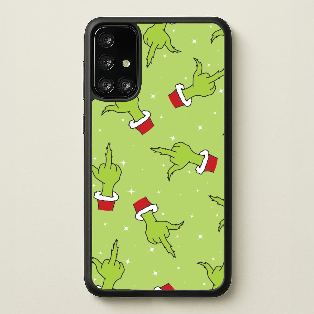 Green Middle Finger Christmas Pattern Phone Case