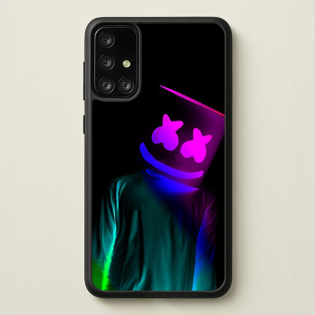White Helmet DJ In Lights Phone Case