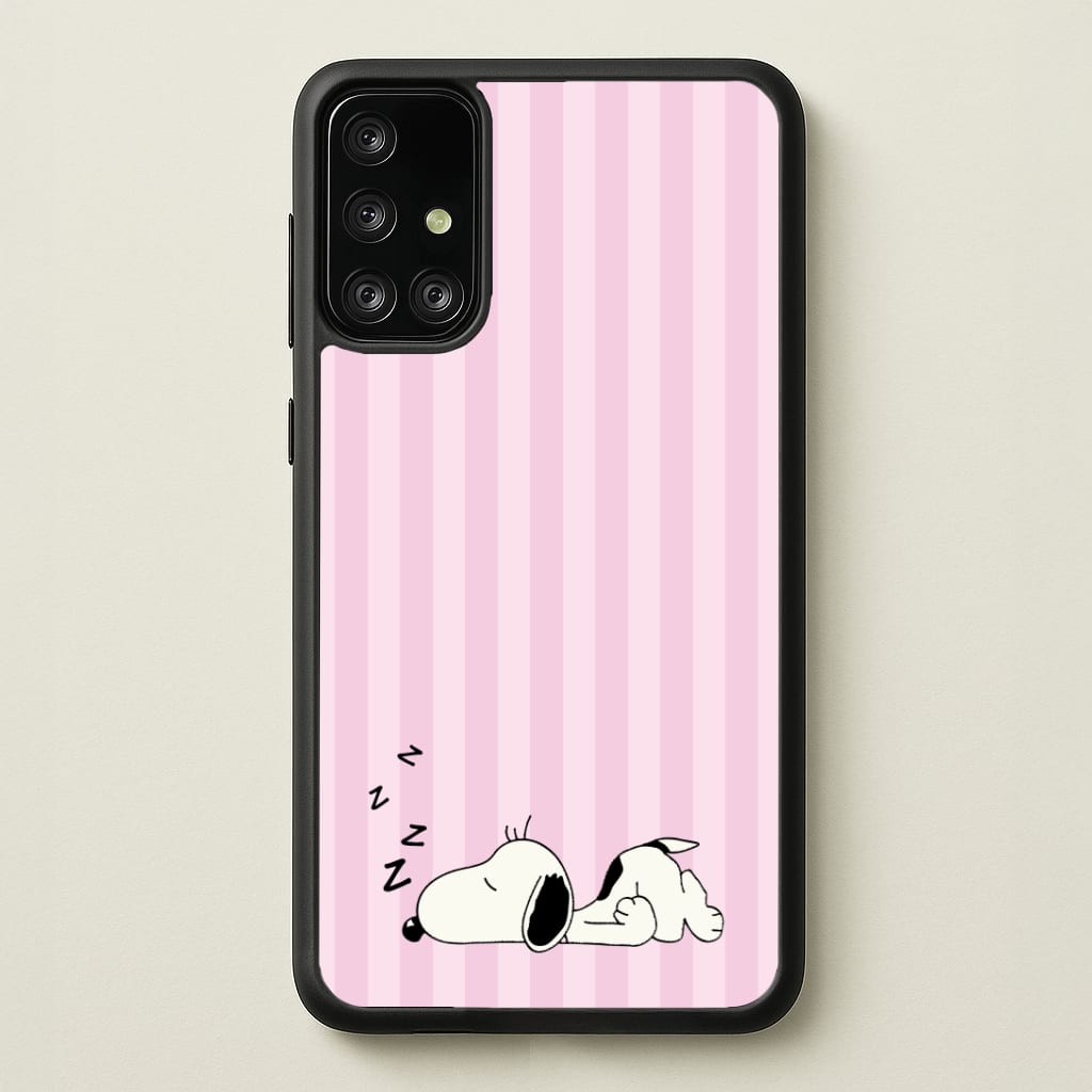 Pastel Stripes Cartoon Beagle Phone Case
