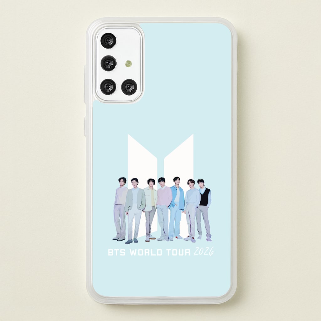 K-Pop Band Tour Pastel Blue Phone Case