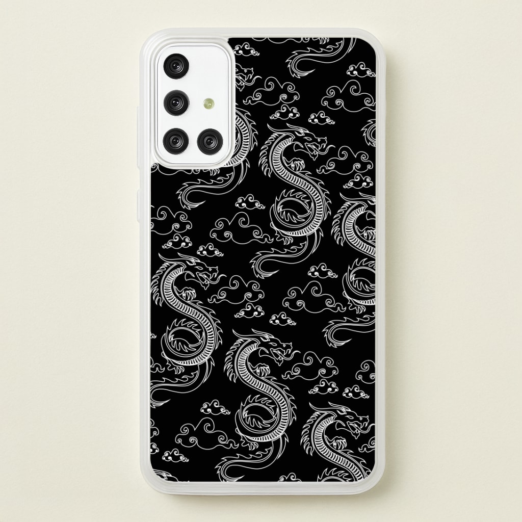 Black And White Dragon Pattern Phone Case