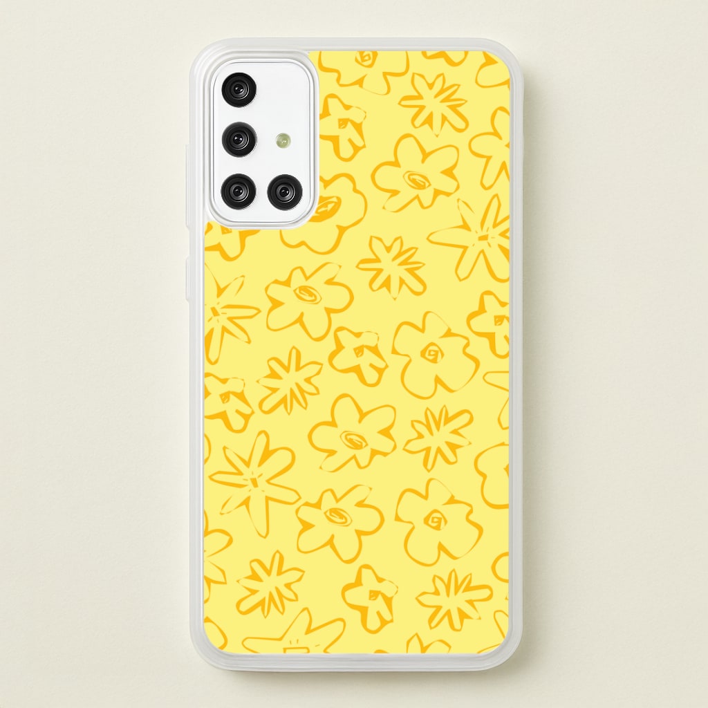 Yellow And Orange - Floral Patterns Phone Case