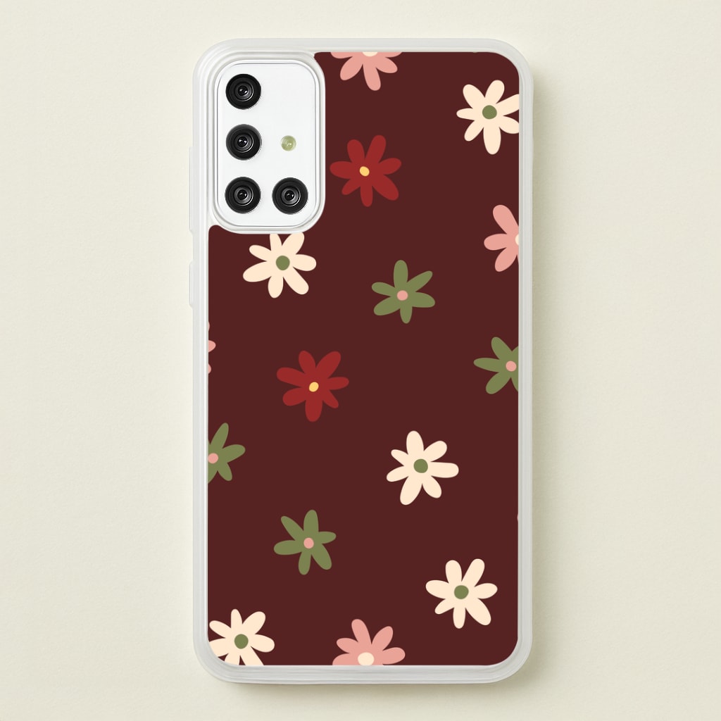 Dark Whimsical Flower Pattern Phone Case