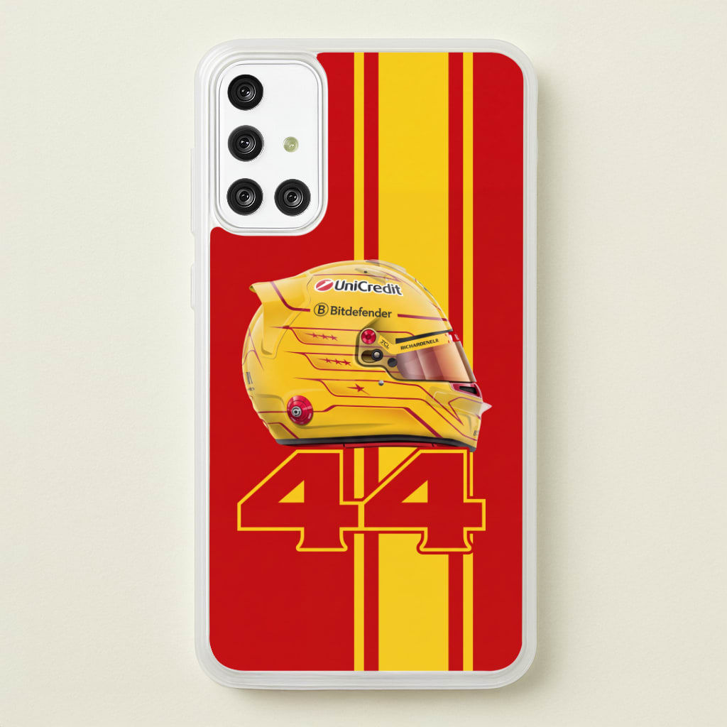 Red & Yellow 44 Helmet - Hamilton Phone Case