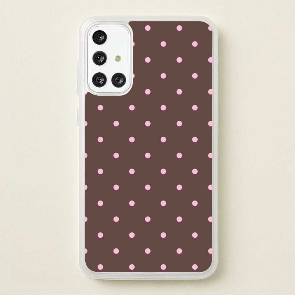Chocolate & Strawberry Polka Dots Phone Case