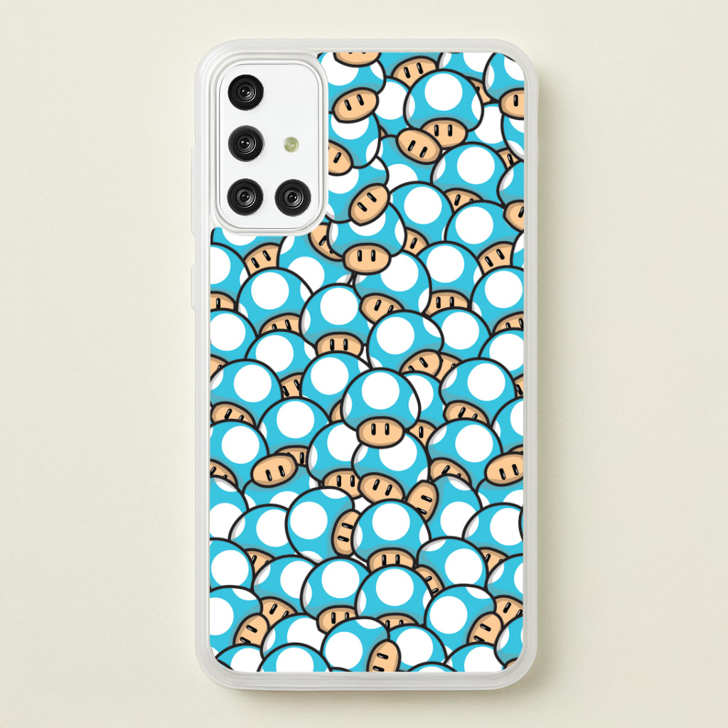 Mushroom Pattern - Light Blue Phone Case