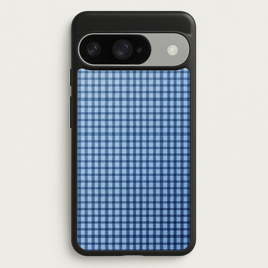 Back to Casics - Blue Gingham Weave Phone Case
