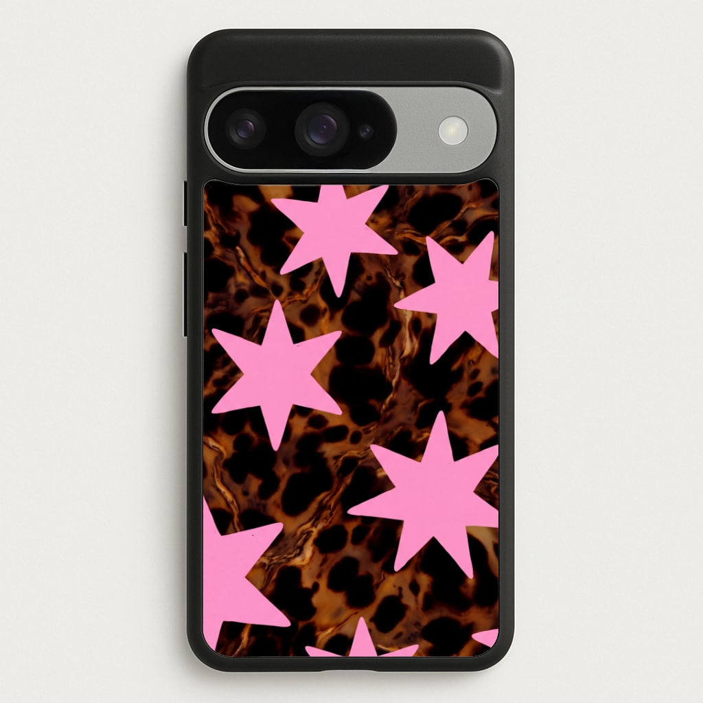 Tortoiseshell Star Scatter - Pink Phone Case