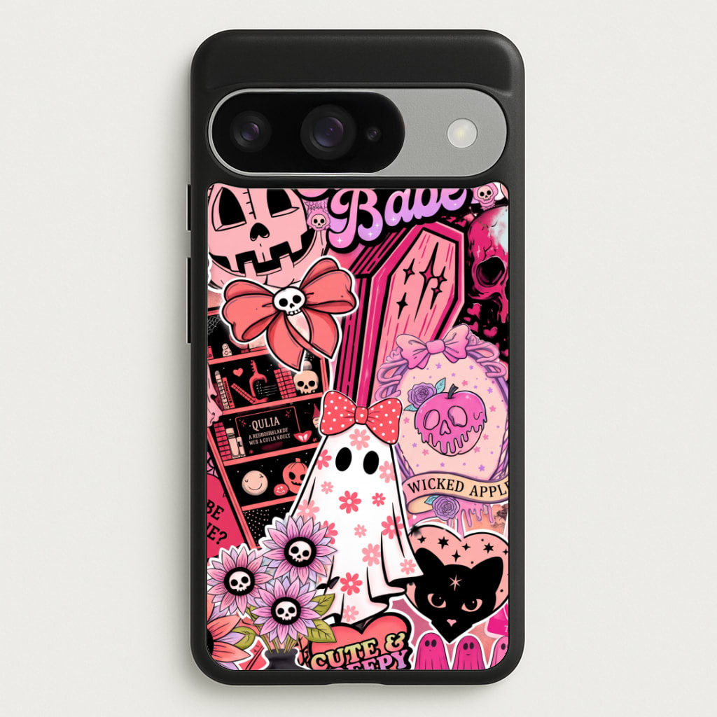 Spooky Babe Sticker Collage Phone Case