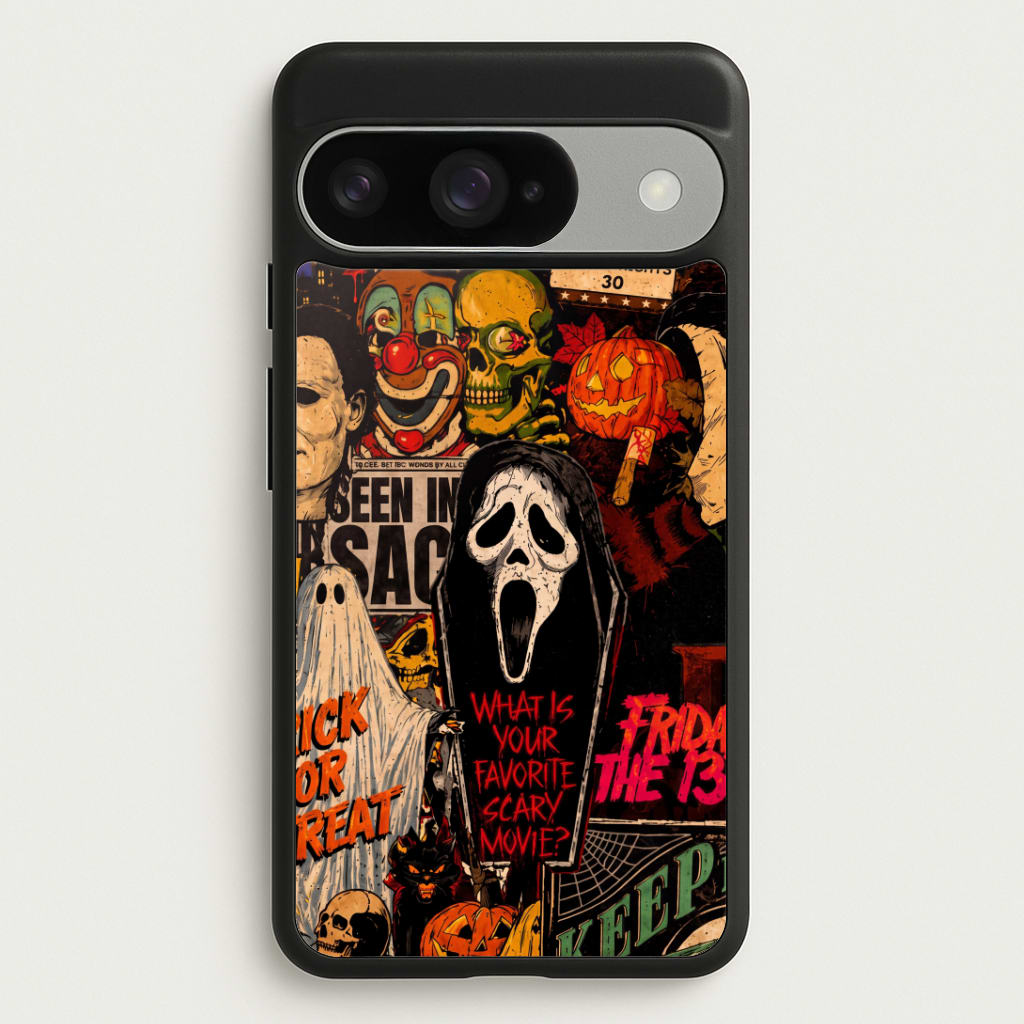 Horror Movie Sticker Collage Phone Case
