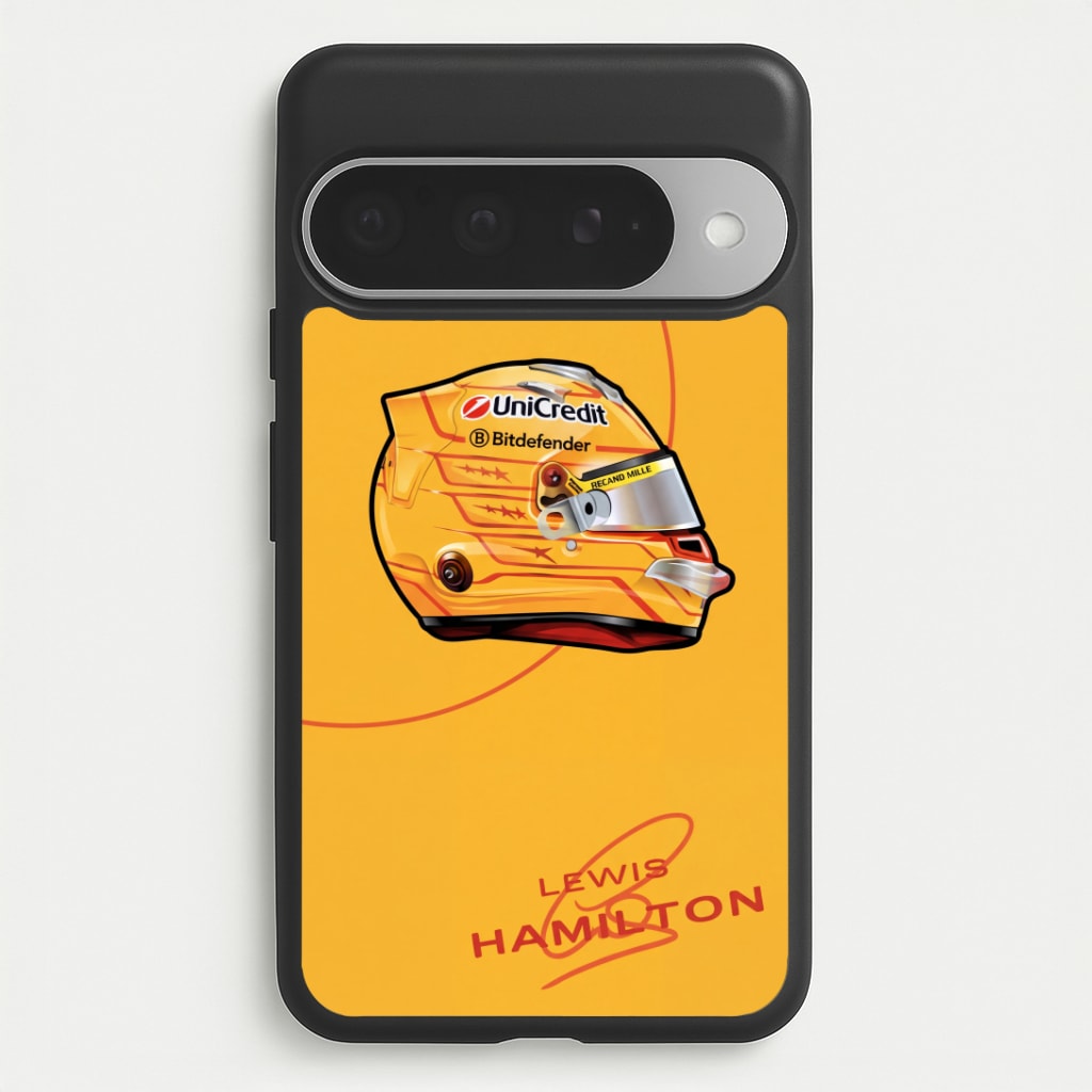 Hamilton Yellow Helmet Phone Case