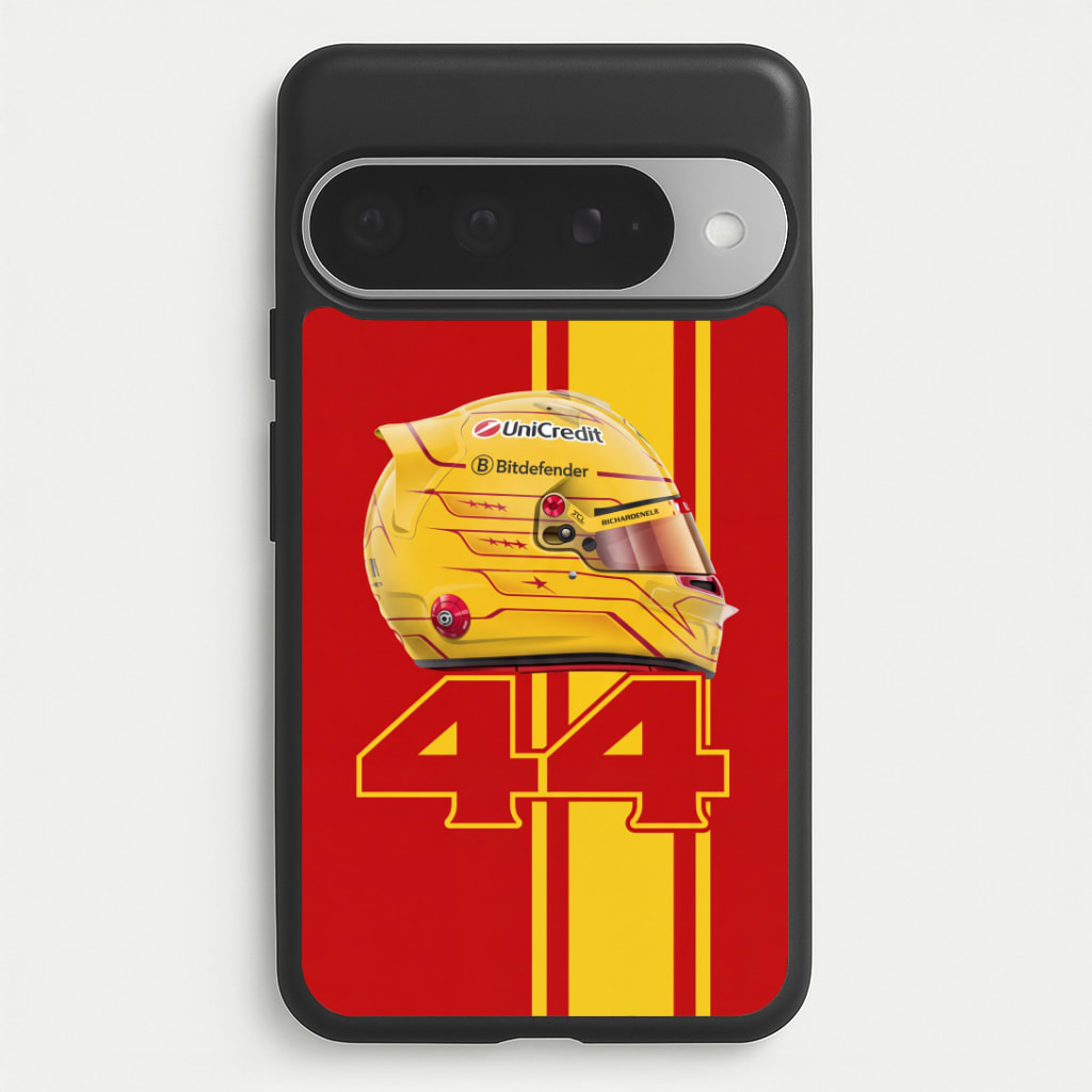 Red & Yellow 44 Helmet - Hamilton Phone Case
