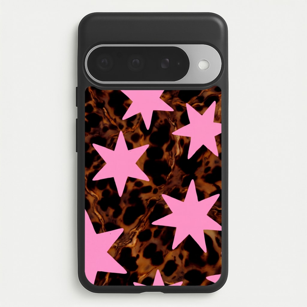 Tortoiseshell Star Scatter - Pink Phone Case