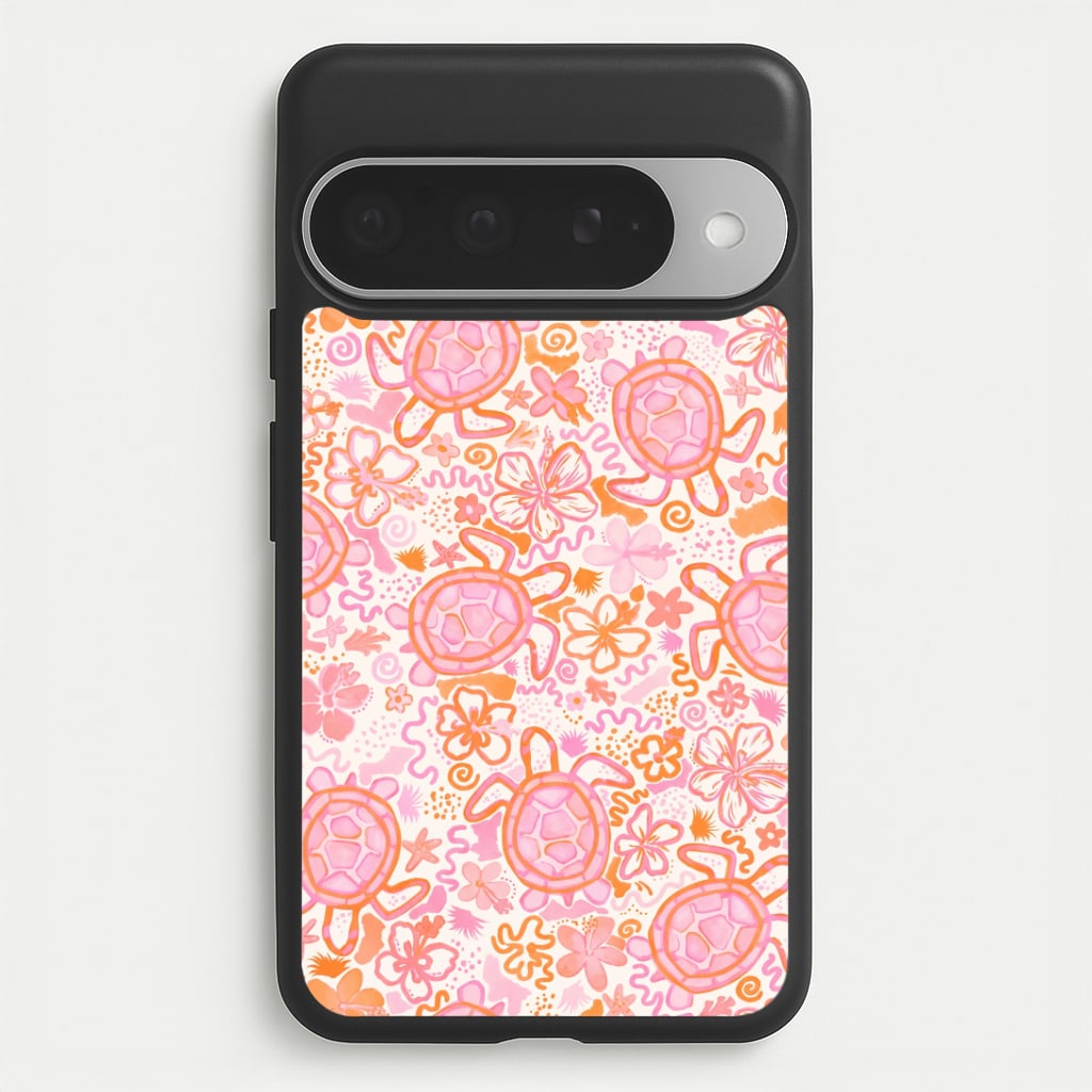 Coral Turtle Doodles Phone Case