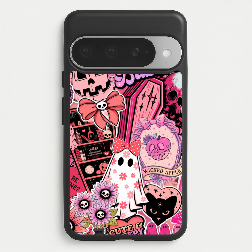Spooky Babe Sticker Collage Phone Case
