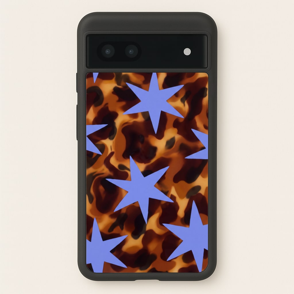 Tortoiseshell Star Scatter - Periwinkle Phone Case