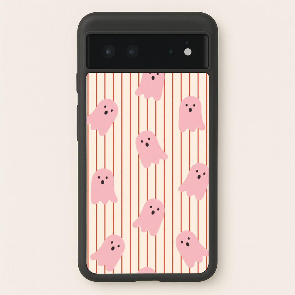 Candy Stripe Ghosts - Vanilla Phone Case