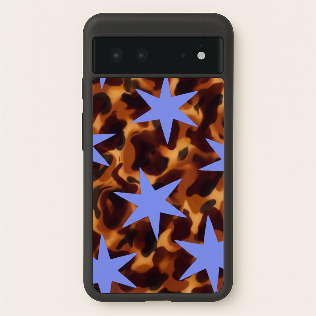 Tortoiseshell Star Scatter - Periwinkle Phone Case