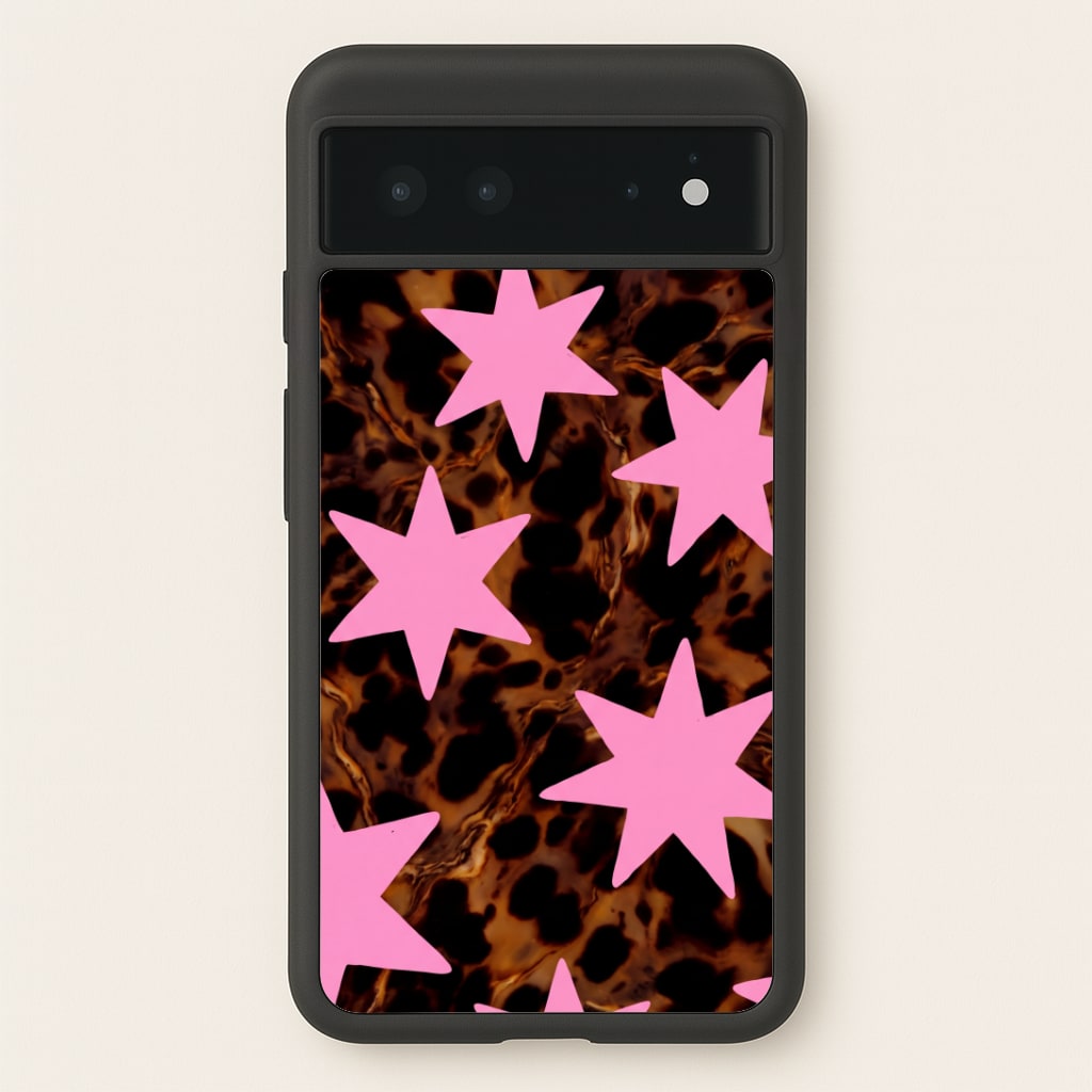 Tortoiseshell Star Scatter - Pink Phone Case
