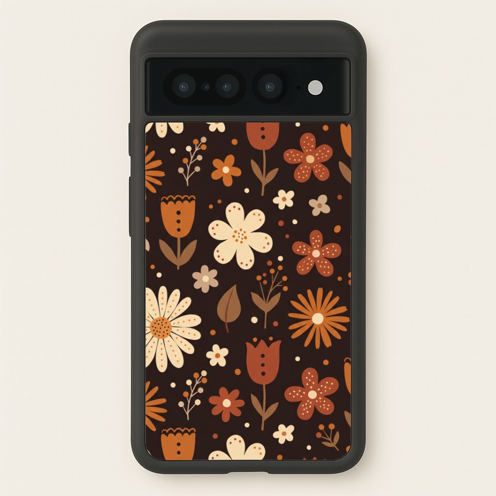 Espresso Folk Blooms Phone Case
