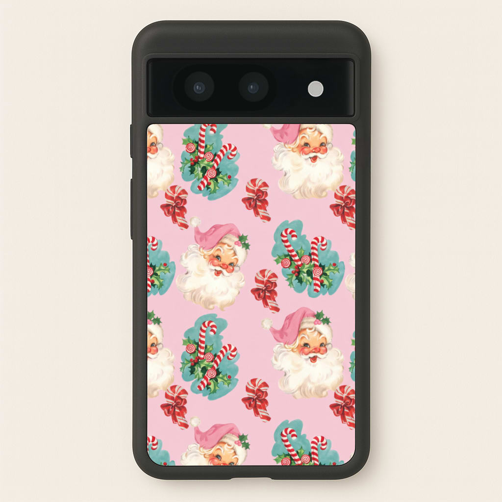 Pink Vintage Santa Christmas Phone Case