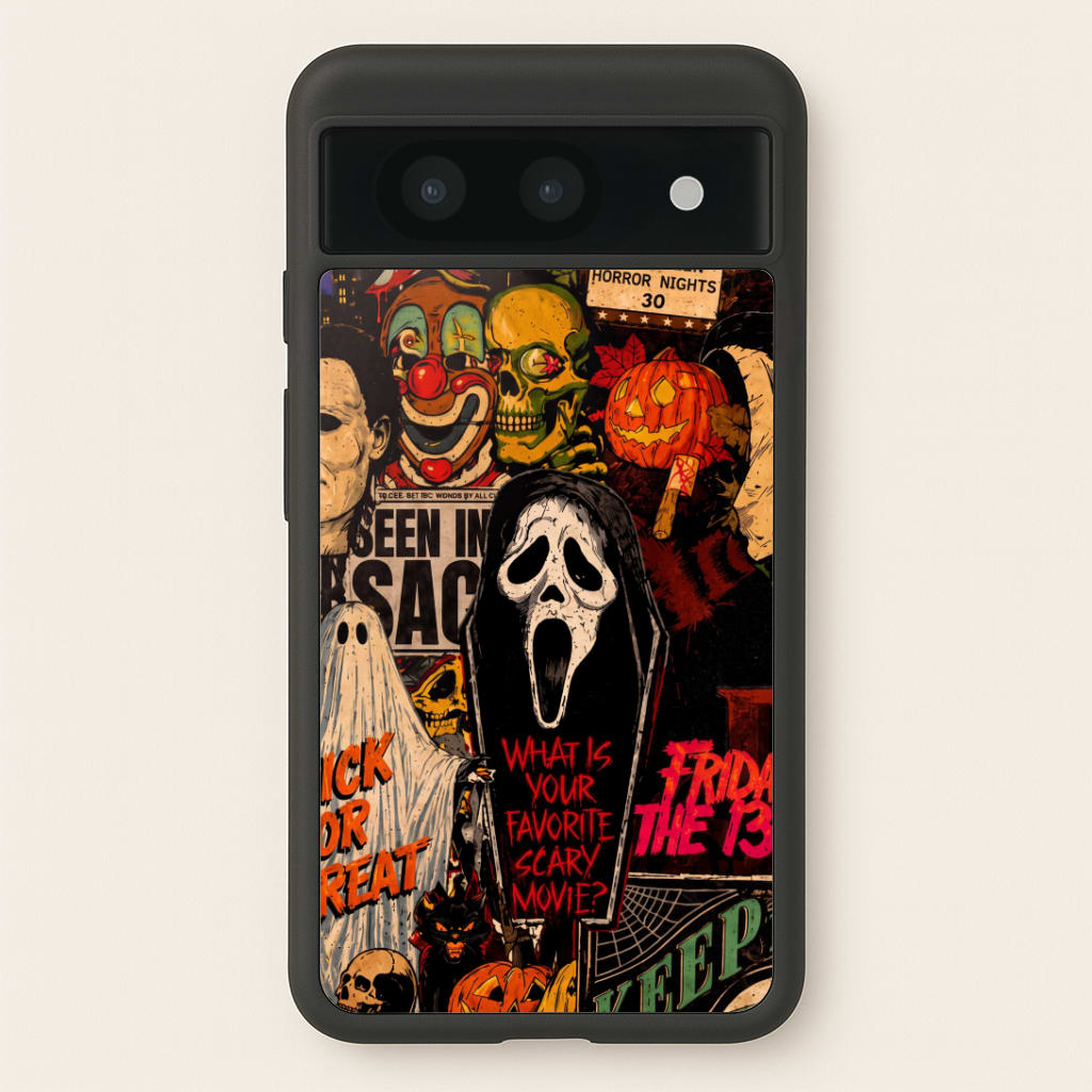 Horror Movie Sticker Collage Phone Case