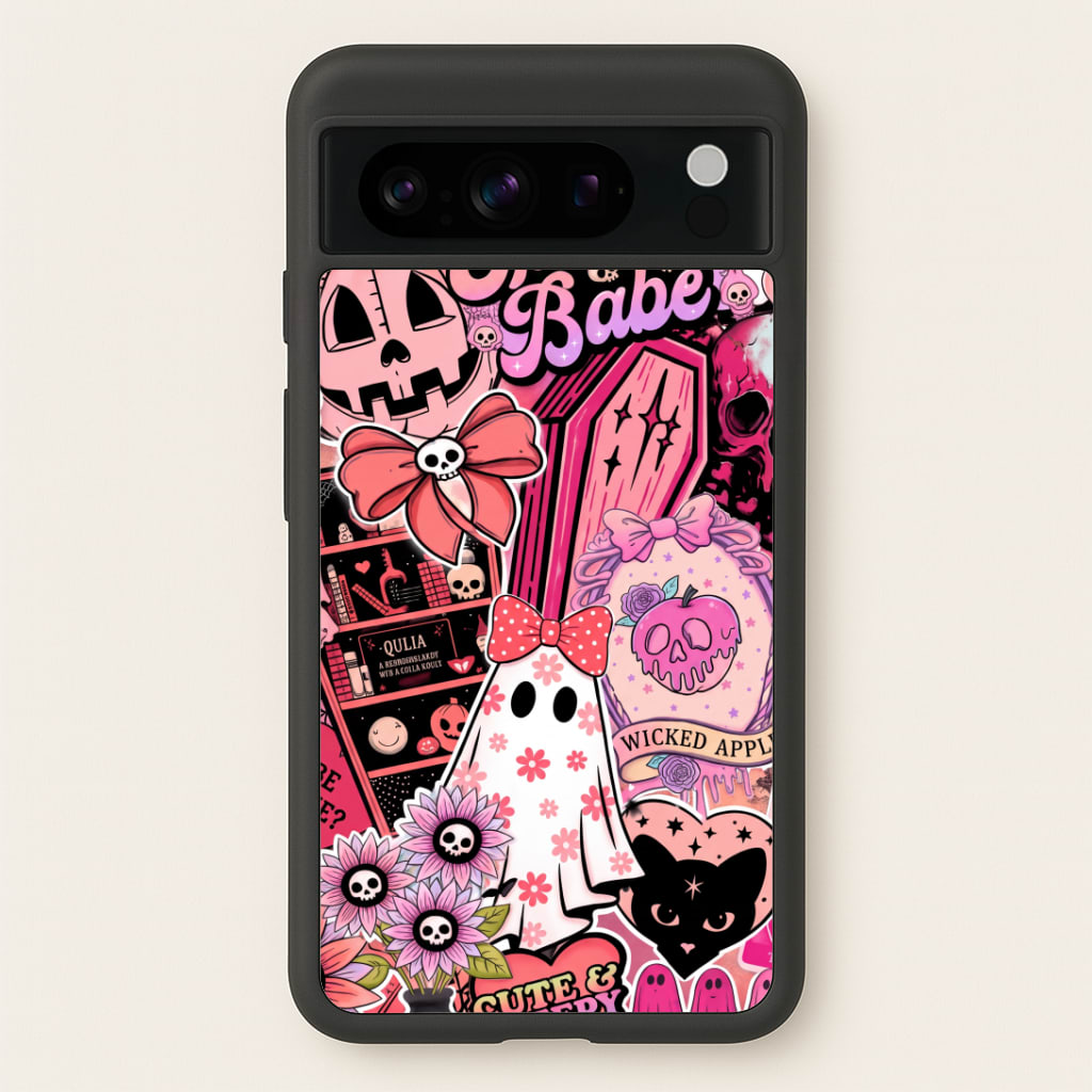 Spooky Babe Sticker Collage Phone Case