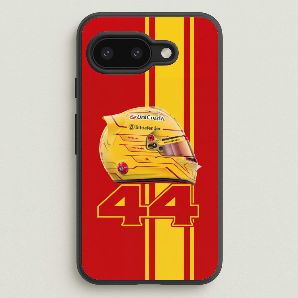 Red & Yellow 44 Helmet - Hamilton Phone Case