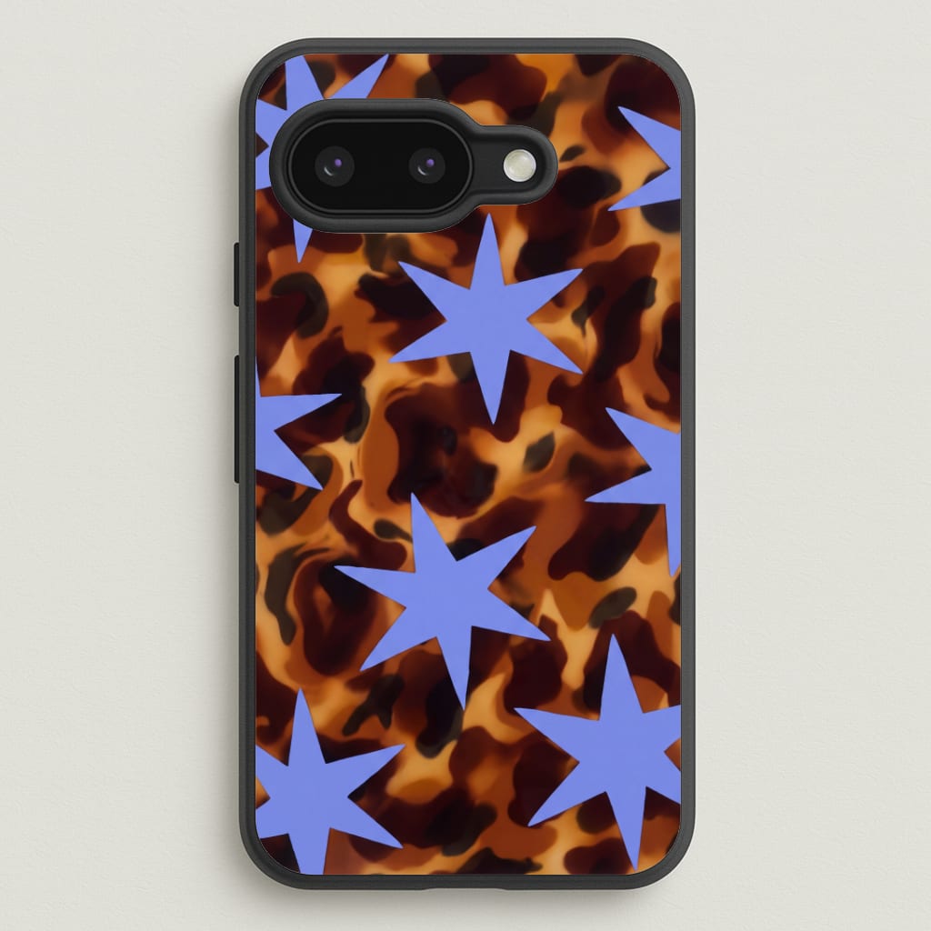 Tortoiseshell Star Scatter - Periwinkle Phone Case