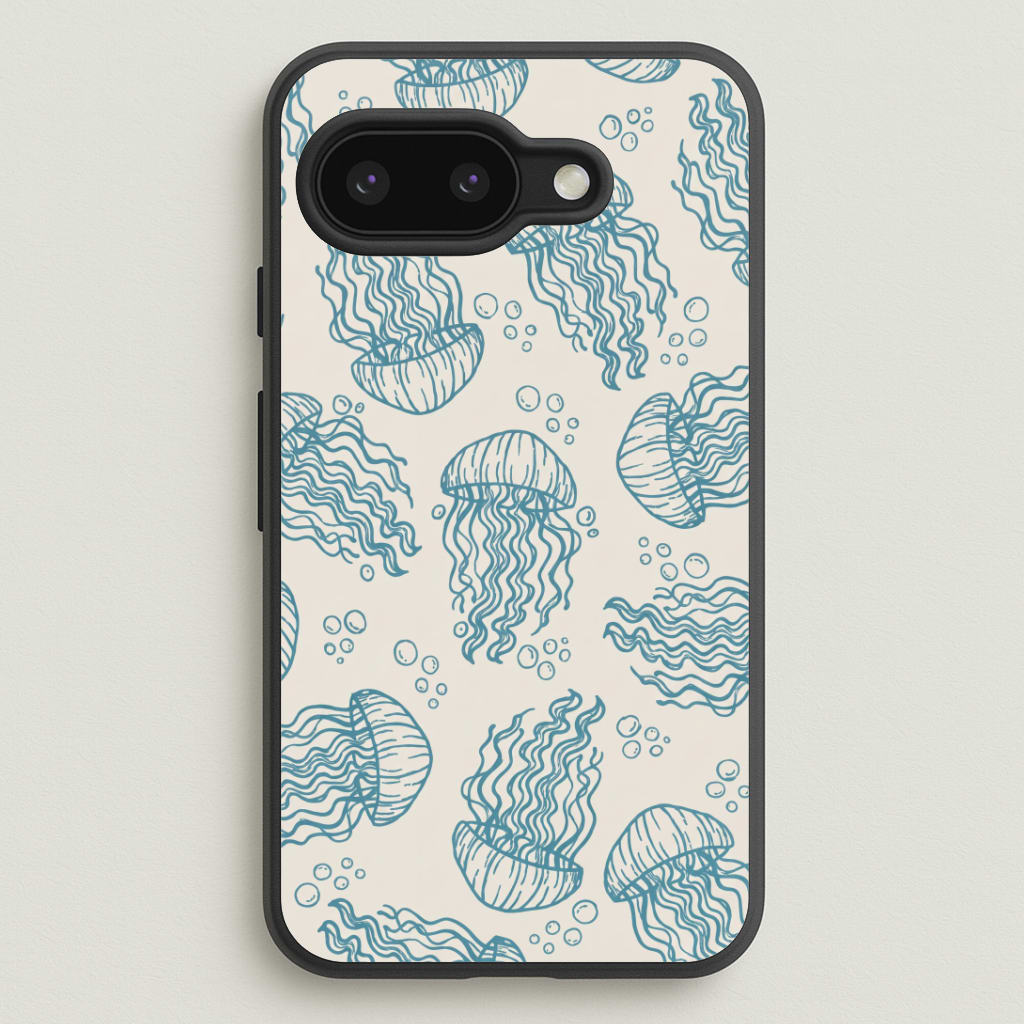 Teal Jellyfish Drift Phone Case