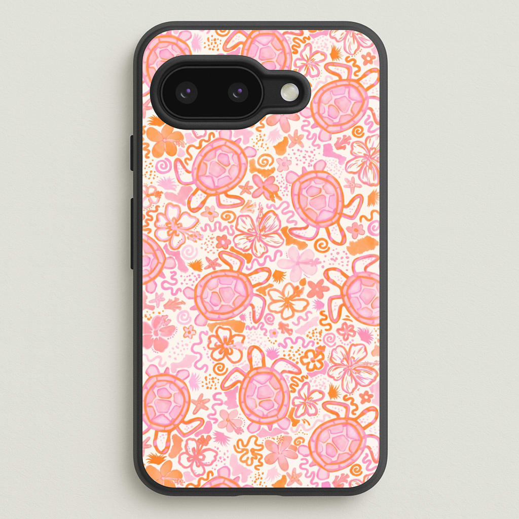 Coral Turtle Doodles Phone Case