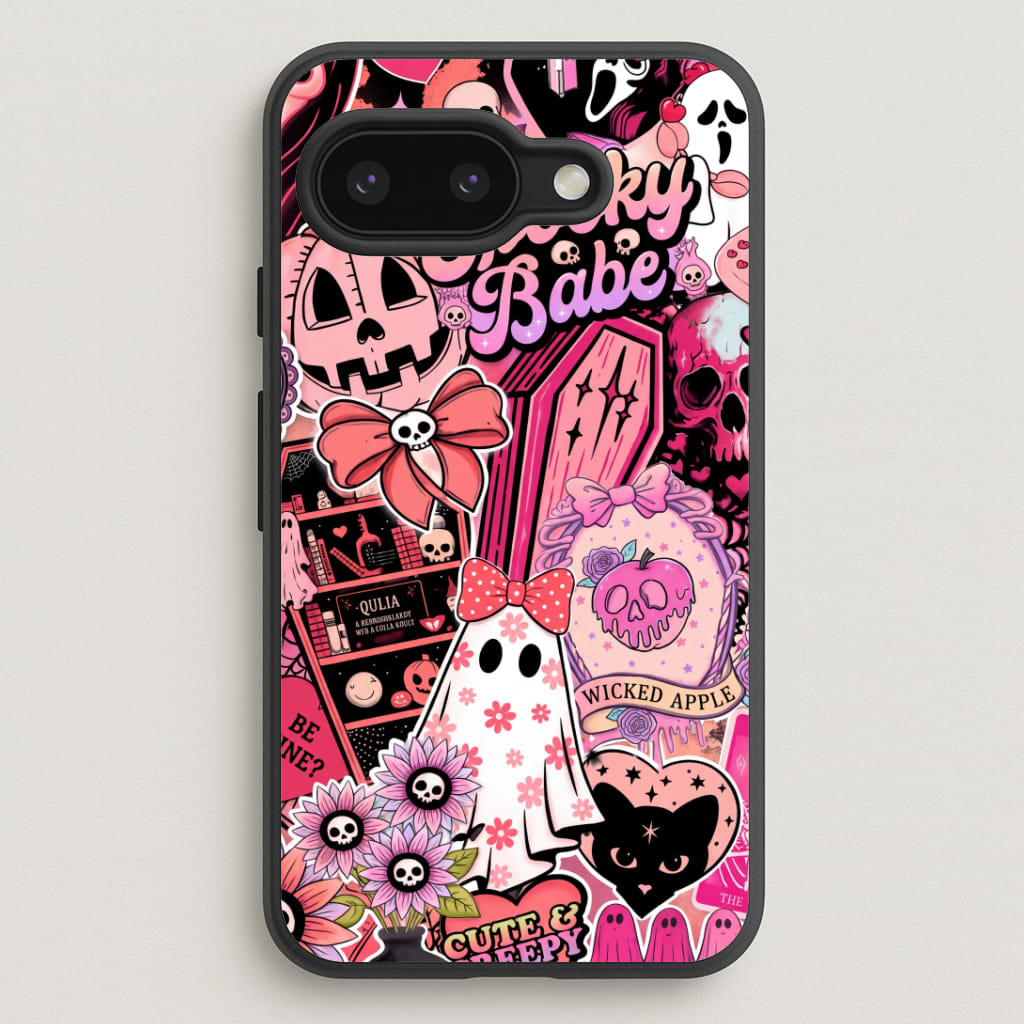 Spooky Babe Sticker Collage Phone Case