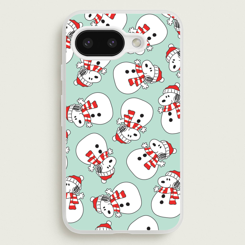 Cartoon Beagle Snowman Pattern Phone Case