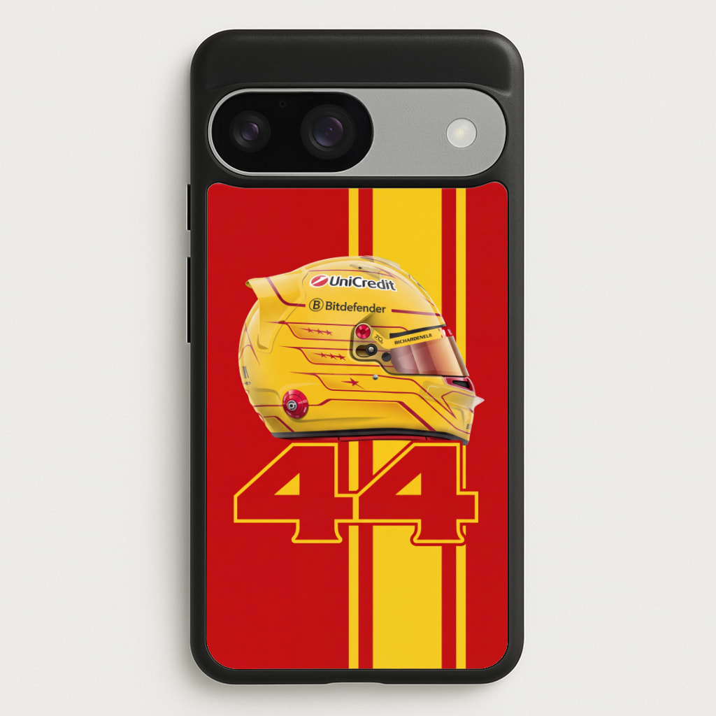 Red & Yellow 44 Helmet - Hamilton Phone Case