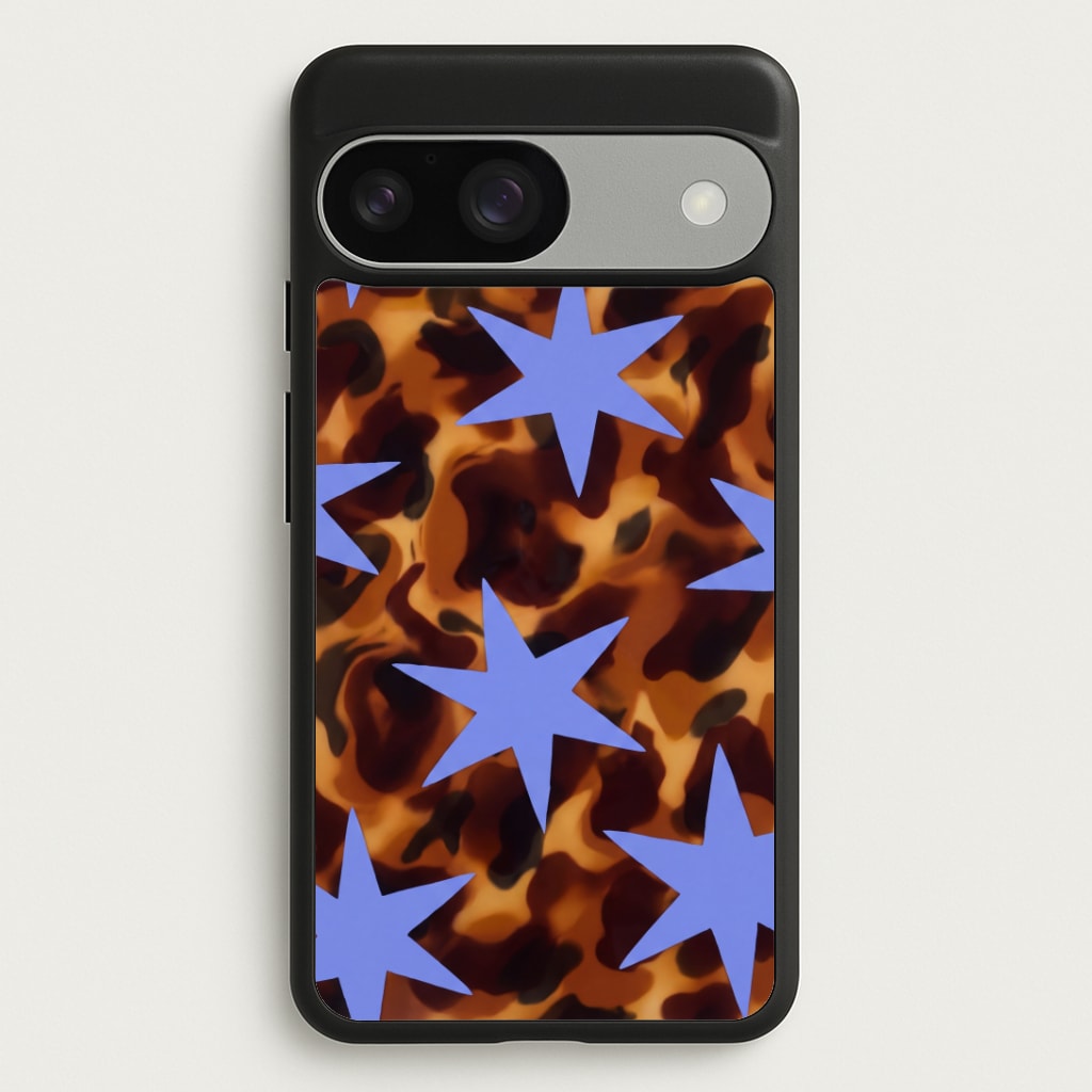 Tortoiseshell Star Scatter - Periwinkle Phone Case