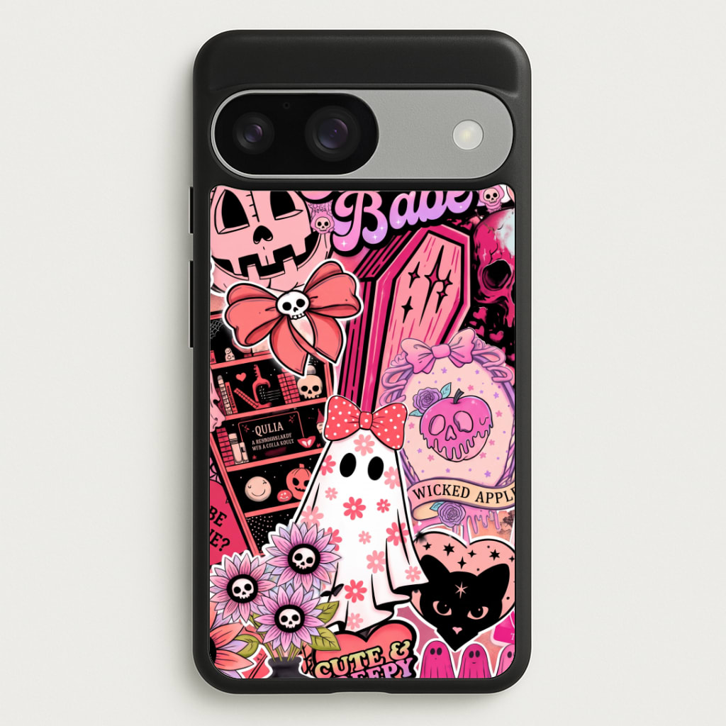 Spooky Babe Sticker Collage Phone Case