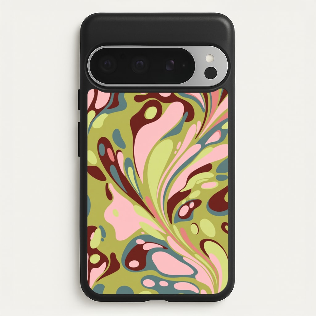 Green Marble Swirl Phone Case