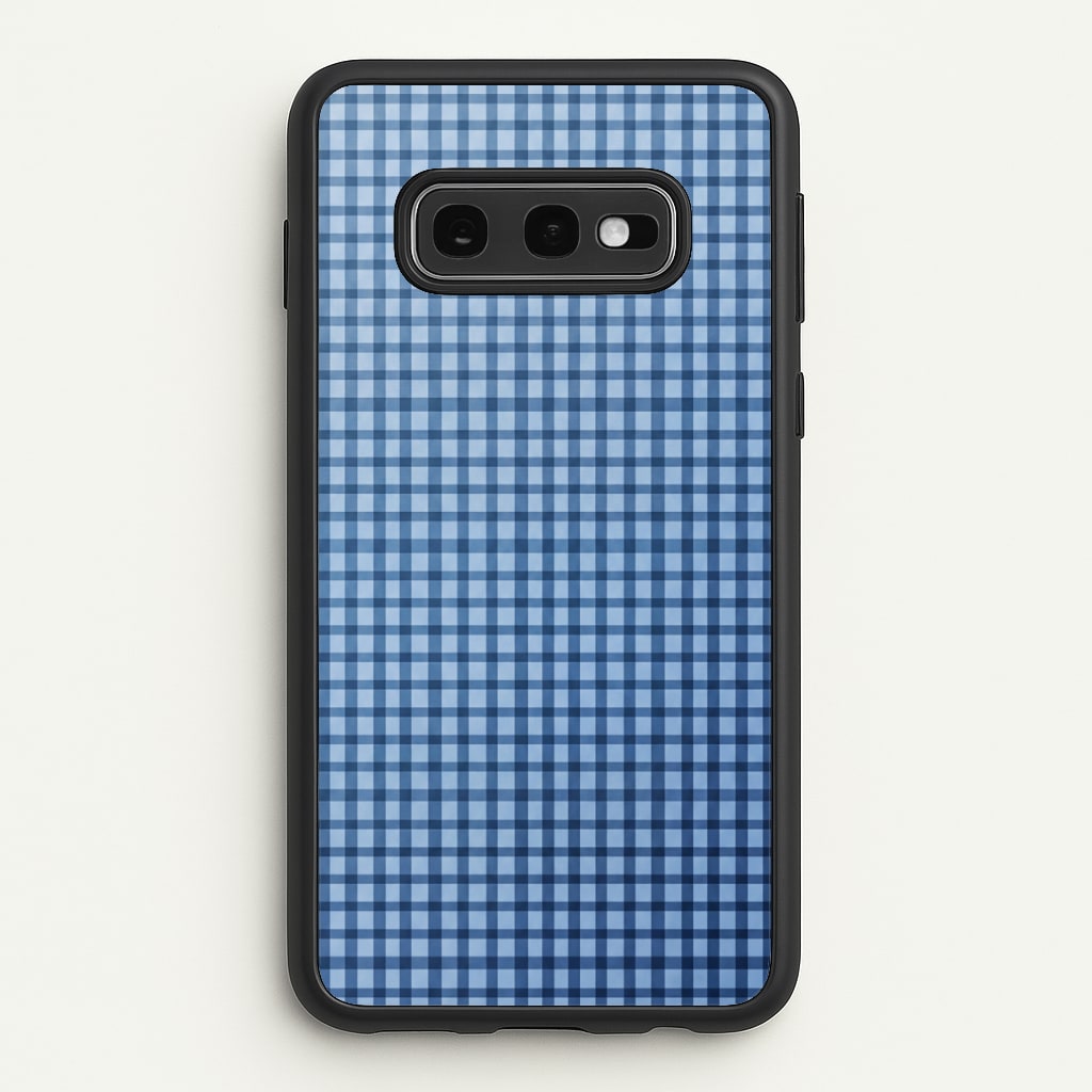 Back to Casics - Blue Gingham Weave Phone Case