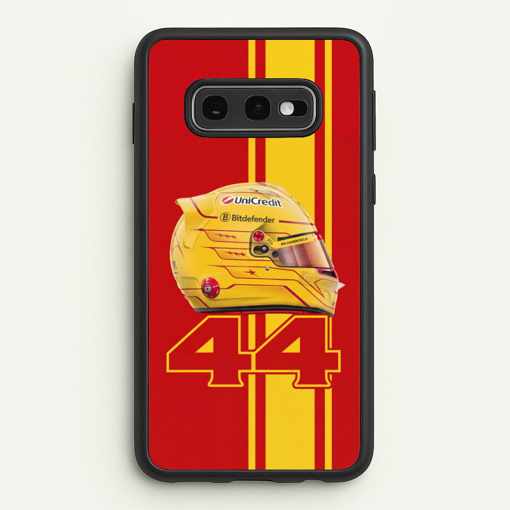 Red & Yellow 44 Helmet - Hamilton Phone Case